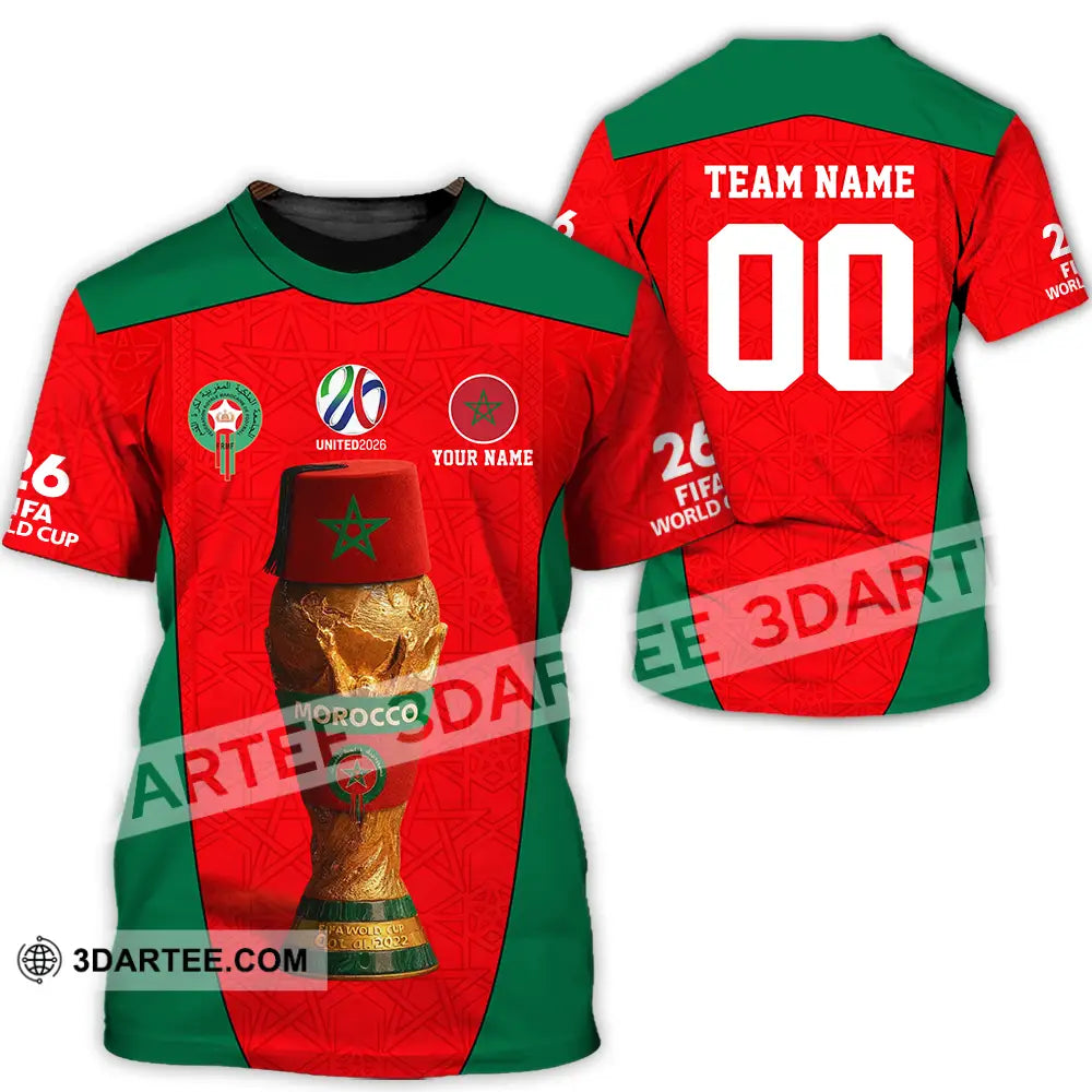 Unisex Shirt - Custom Morocco World Cup 2026 3D Shirt - T-Shirt / S - T-shirt