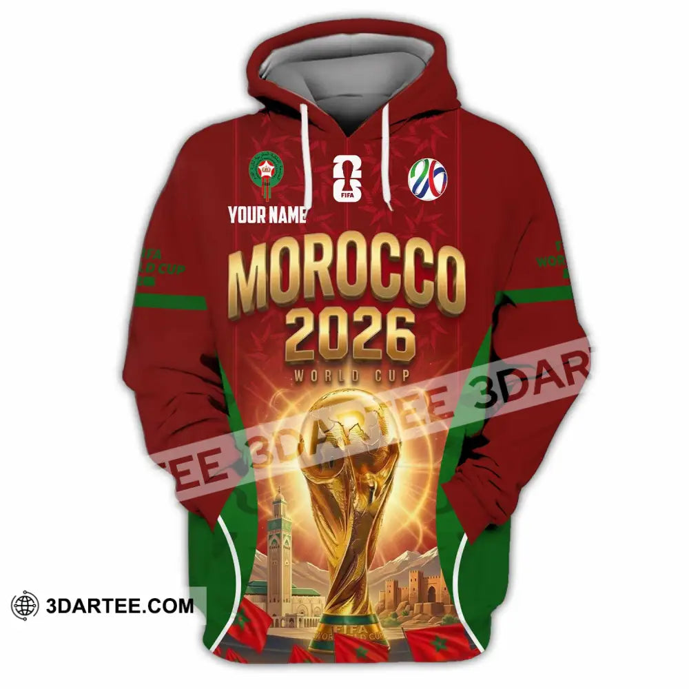 Unisex Shirt - Custom Morocco World Cup 2026 Shirt - Hoodie / S - T-shirt