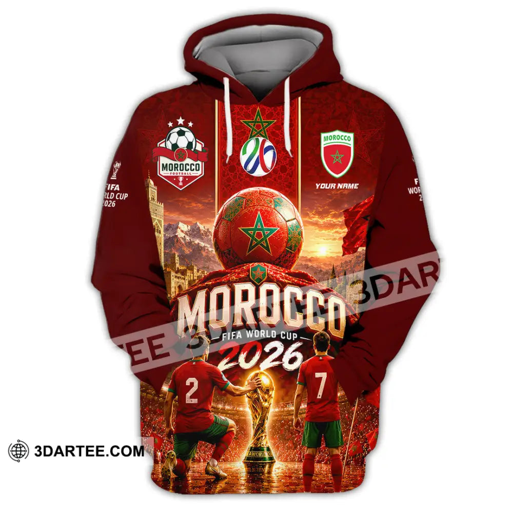 Unisex Shirt - Custom Morocco World Cup 2026 Shirt - Hoodie / S - T-shirt