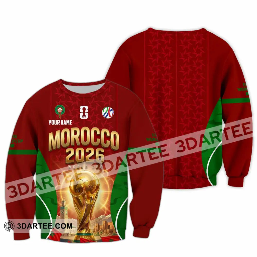 Unisex Shirt - Custom Morocco World Cup 2026 Shirt - Long Sleeve / S - T-shirt