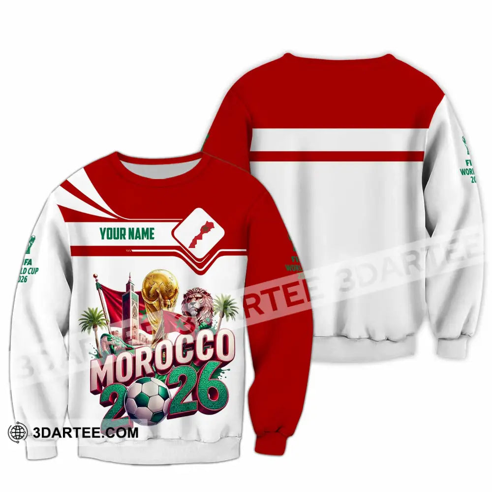 Unisex Shirt - Custom Morocco World Cup 2026 Shirt - Long Sleeve / S - T-shirt