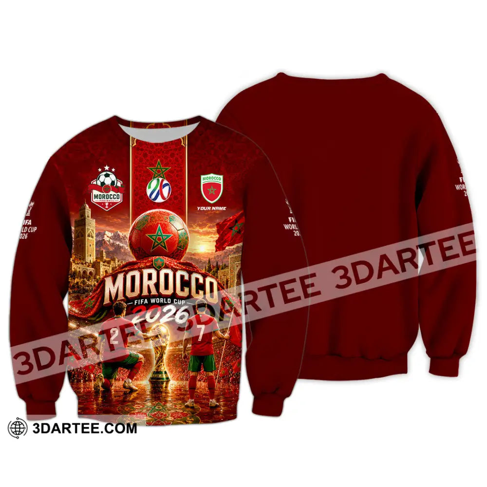 Unisex Shirt - Custom Morocco World Cup 2026 Shirt - Long Sleeve / S - T-shirt