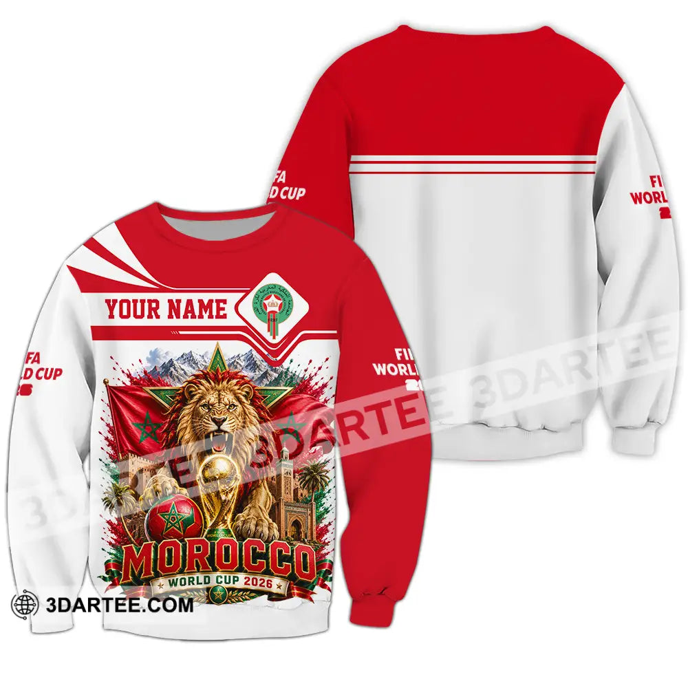 Unisex Shirt - Custom Morocco World Cup 2026 Shirt - Long Sleeve / S - T-shirt