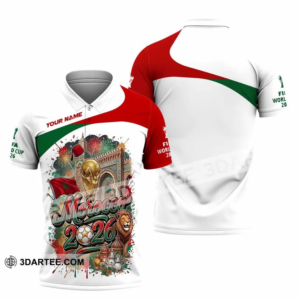 Unisex Shirt - Custom Morocco World Cup 2026 Shirt - Polo Shirt / S - T-shirt