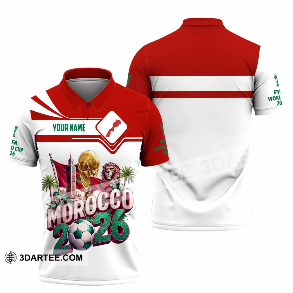 Unisex Shirt - Custom Morocco World Cup 2026 Shirt - Polo Shirt / S - T-shirt