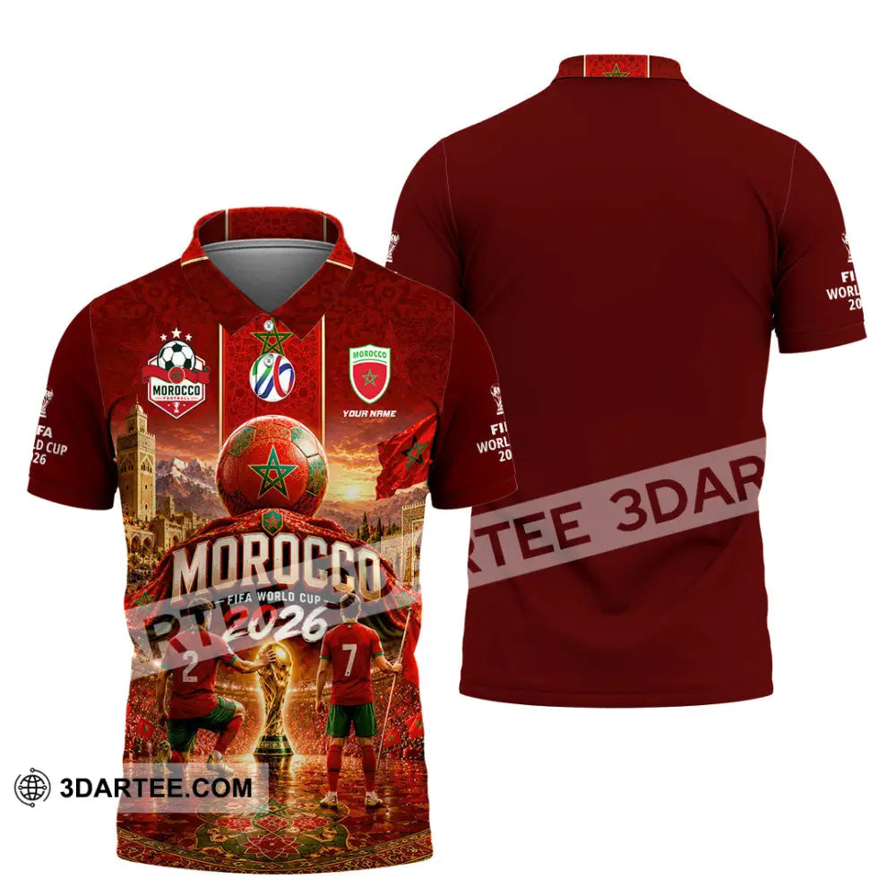 Unisex Shirt - Custom Morocco World Cup 2026 Shirt - Polo Shirt / S - T-shirt