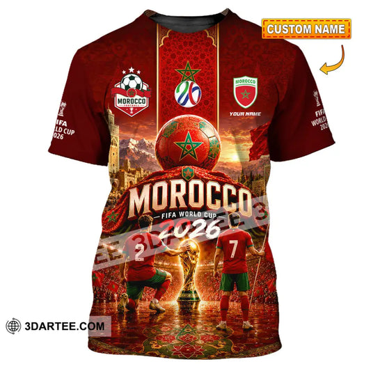 Unisex Shirt - Custom Morocco World Cup 2026 Shirt - T-shirt