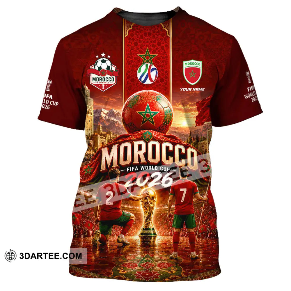 Unisex Shirt - Custom Morocco World Cup 2026 Shirt - T-Shirt / S - T-shirt