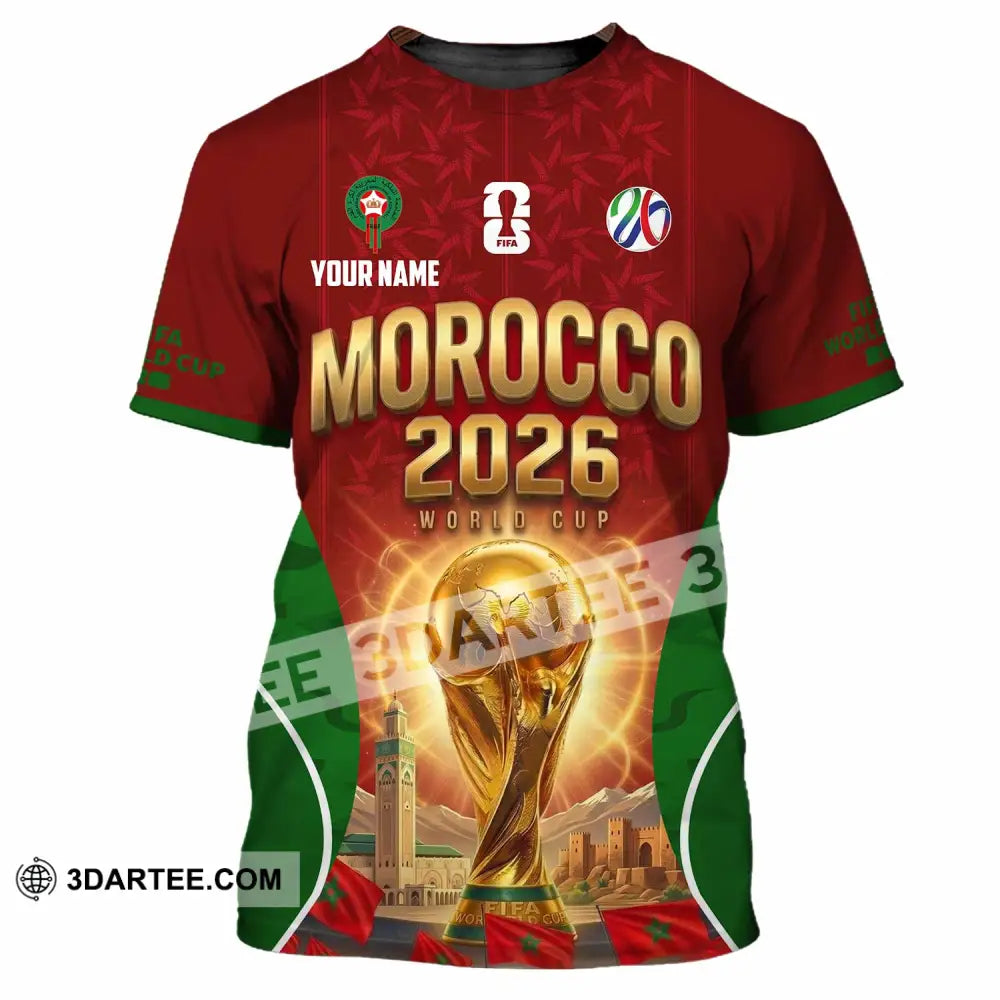 Unisex Shirt - Custom Morocco World Cup 2026 Shirt - T-Shirt / S - T-shirt