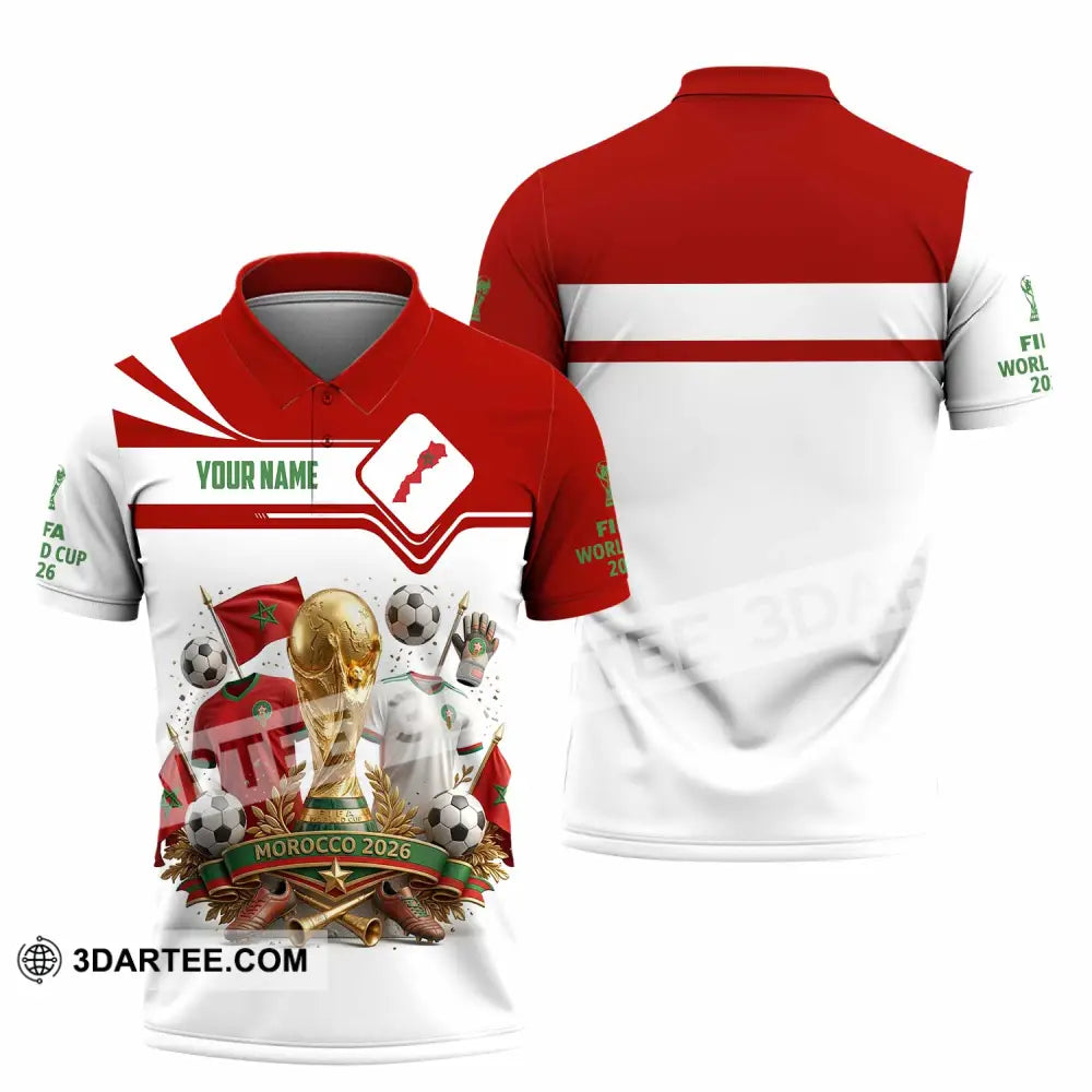 Unisex Shirt - Custom Morocco World Cup 2026 3D Shirt - Polo Shirt / S - T-shirt