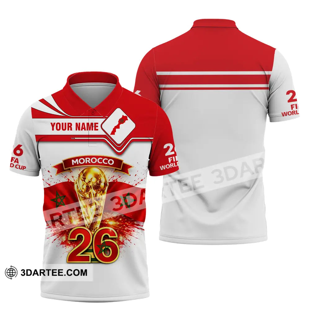 Unisex Shirt - Custom Morocco World Cup 2026 3D Shirt - Polo Shirt / S - T-shirt