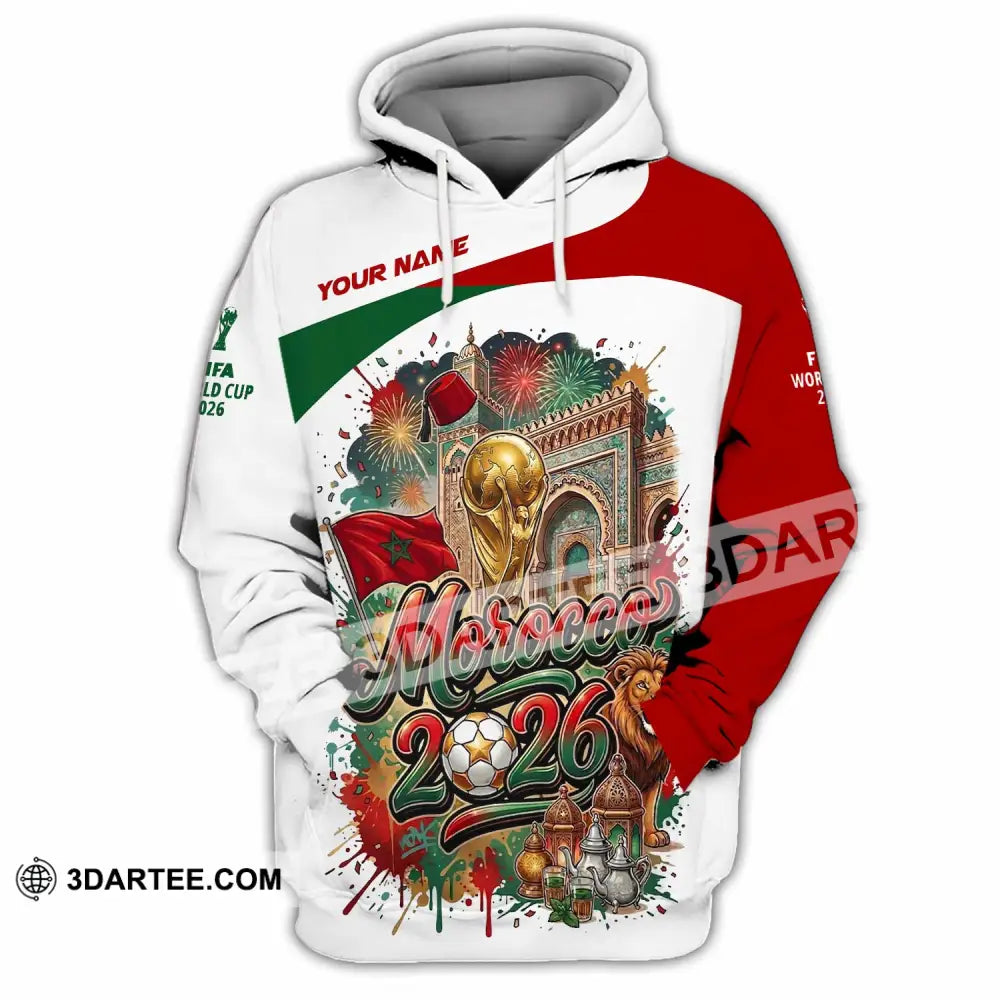 Unisex Shirt - Custom Morocco World Cup 2026 Shirt - Hoodie / S - T-shirt