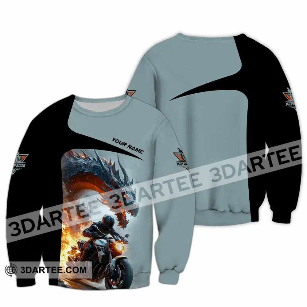 Unisex Shirt Custom Moto Rider Shirt Long Sleeve / S T shirt