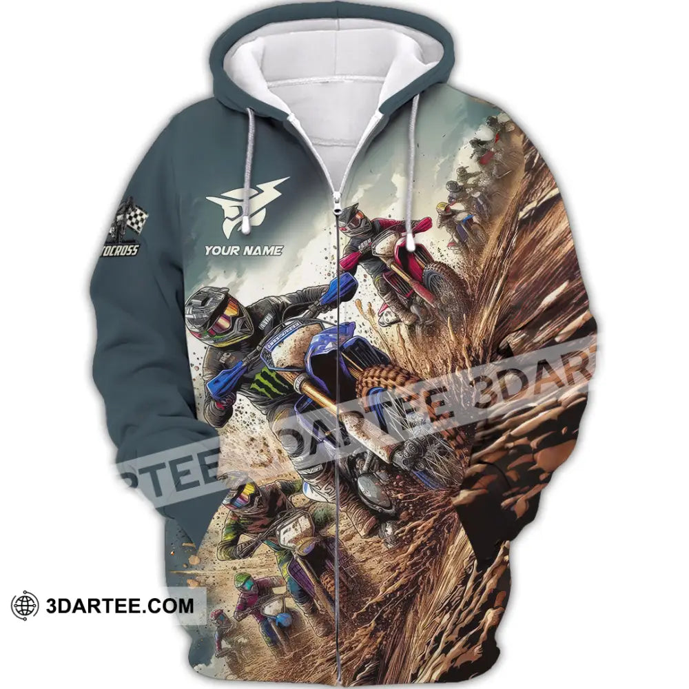 Unisex Shirt - Custom Motocross Player Shirt Zipper Hoodie / S T-shirt