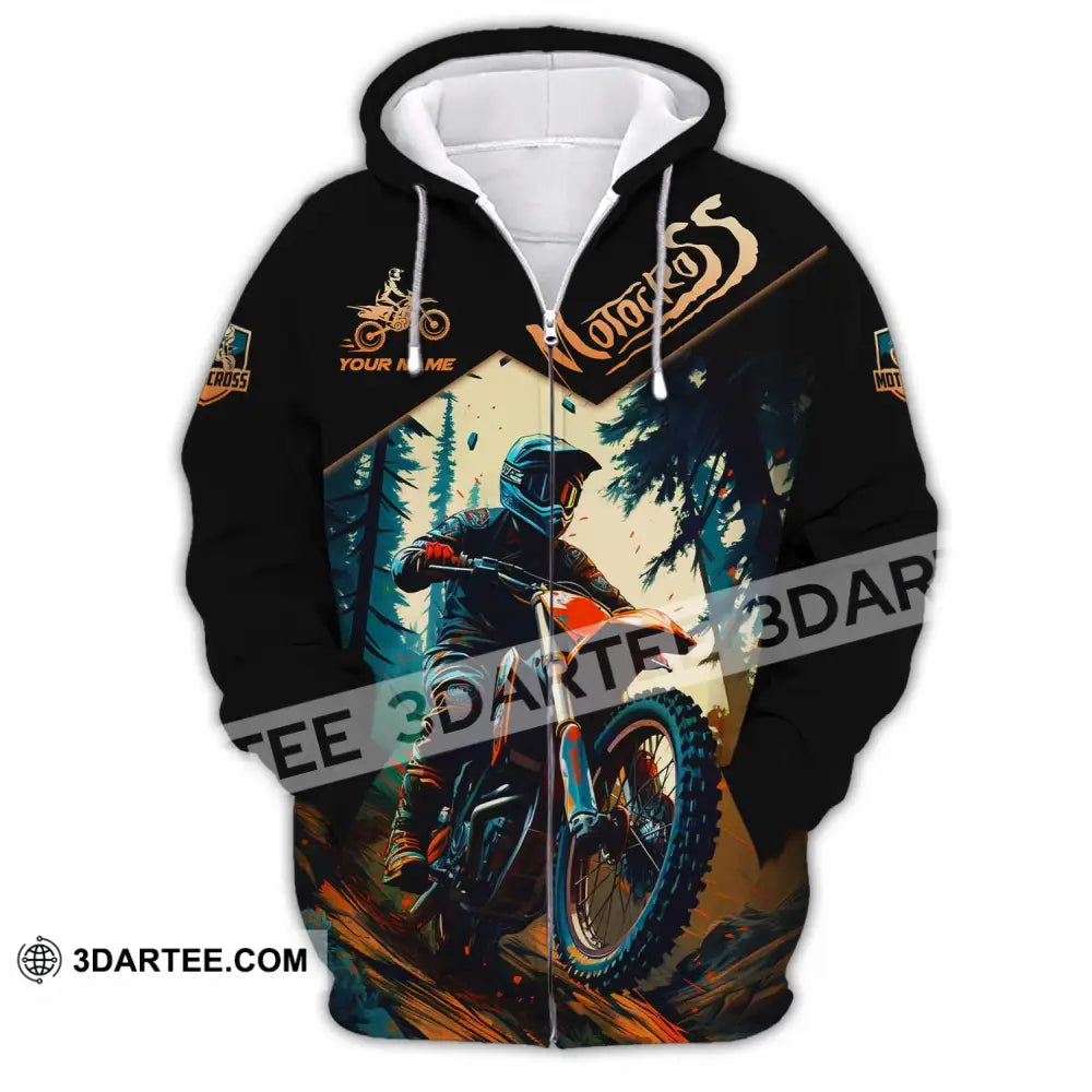 Unisex Shirt - Custom Motocross Shirt Zipper Hoodie / S T-shirt