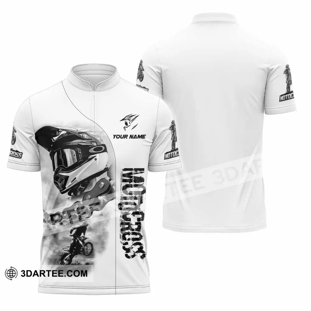 Unisex Shirt - Custom Motocross Shirt - Zipper Polo Shirt / S - T-shirt