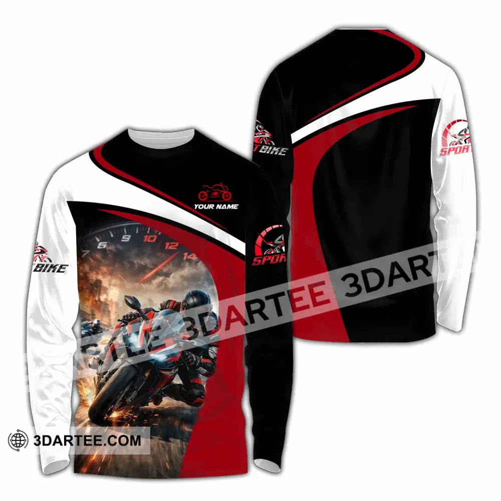 Unisex Shirt - Custom Motorbike Shirt - Long Sleeve Shirt / S - T-shirt