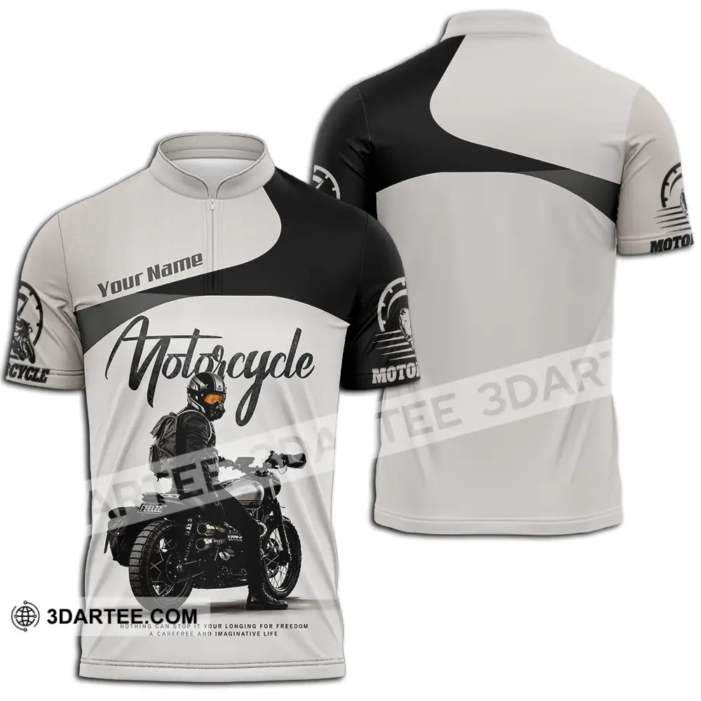 Unisex Shirt - Custom Motorcycle Shirt - Zipper Polo Shirt / S - T-shirt
