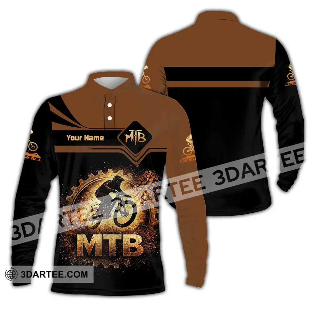 Unisex Shirt - Custom Mountain Bike Shirt - Long Sleeve Polo / S - T-shirt
