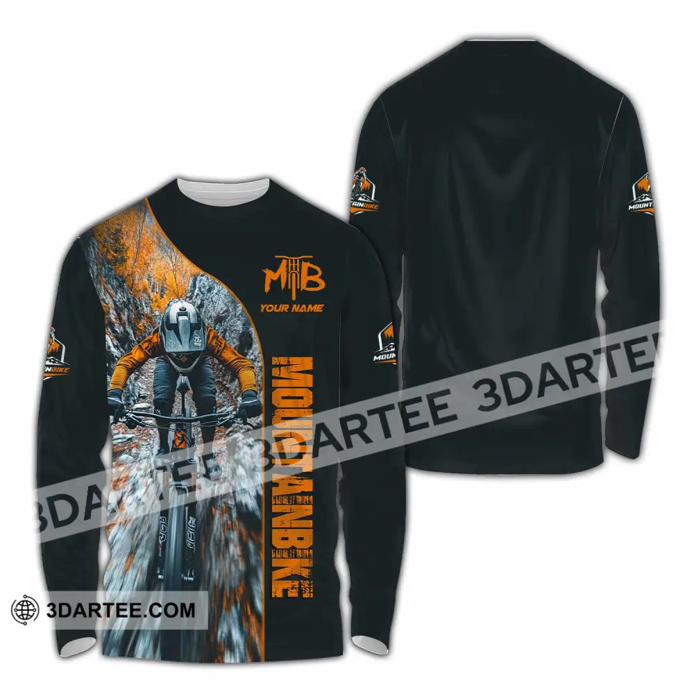 Unisex Shirt - Custom Mountain Bike Shirt Long Sleeve Shirt / S T-shirt