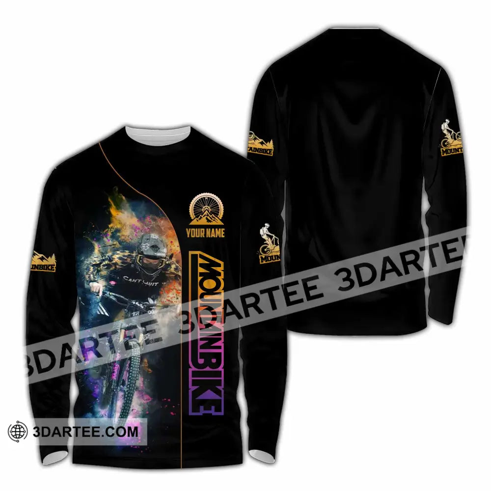 Unisex Shirt - Custom Mountain Bike Shirt Long Sleeve Shirt / S T-shirt