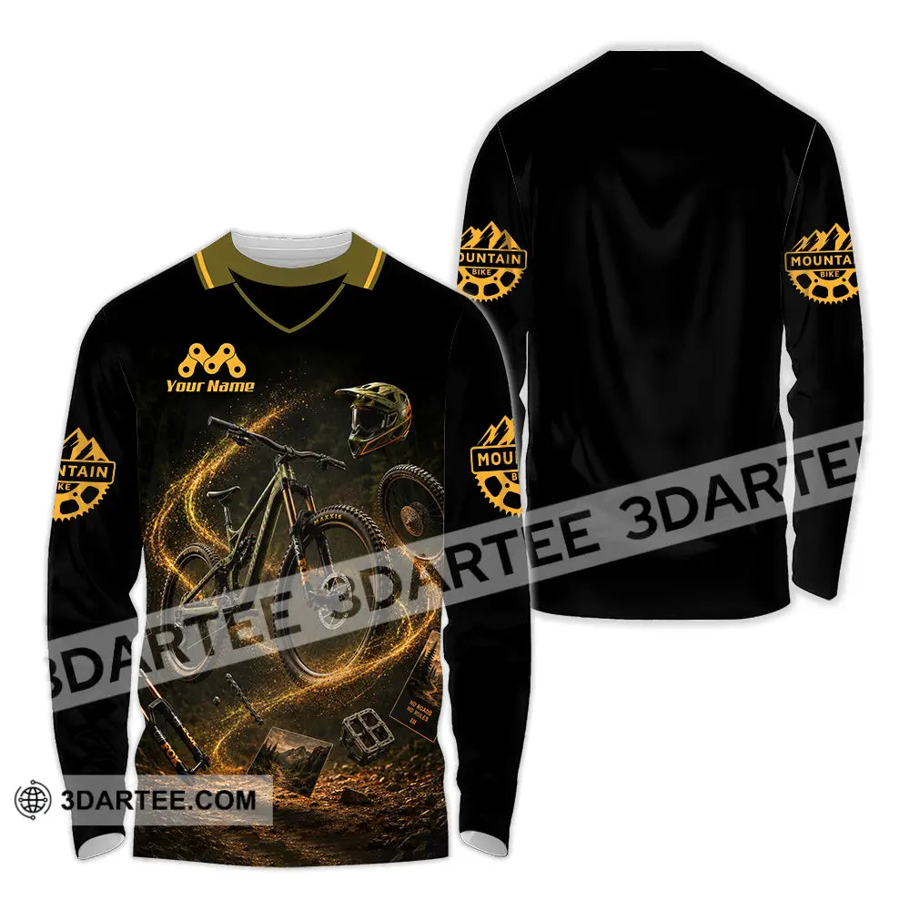 Unisex Shirt - Custom Mountain Bike Shirt - Long Sleeve Shirt / S - T-shirt