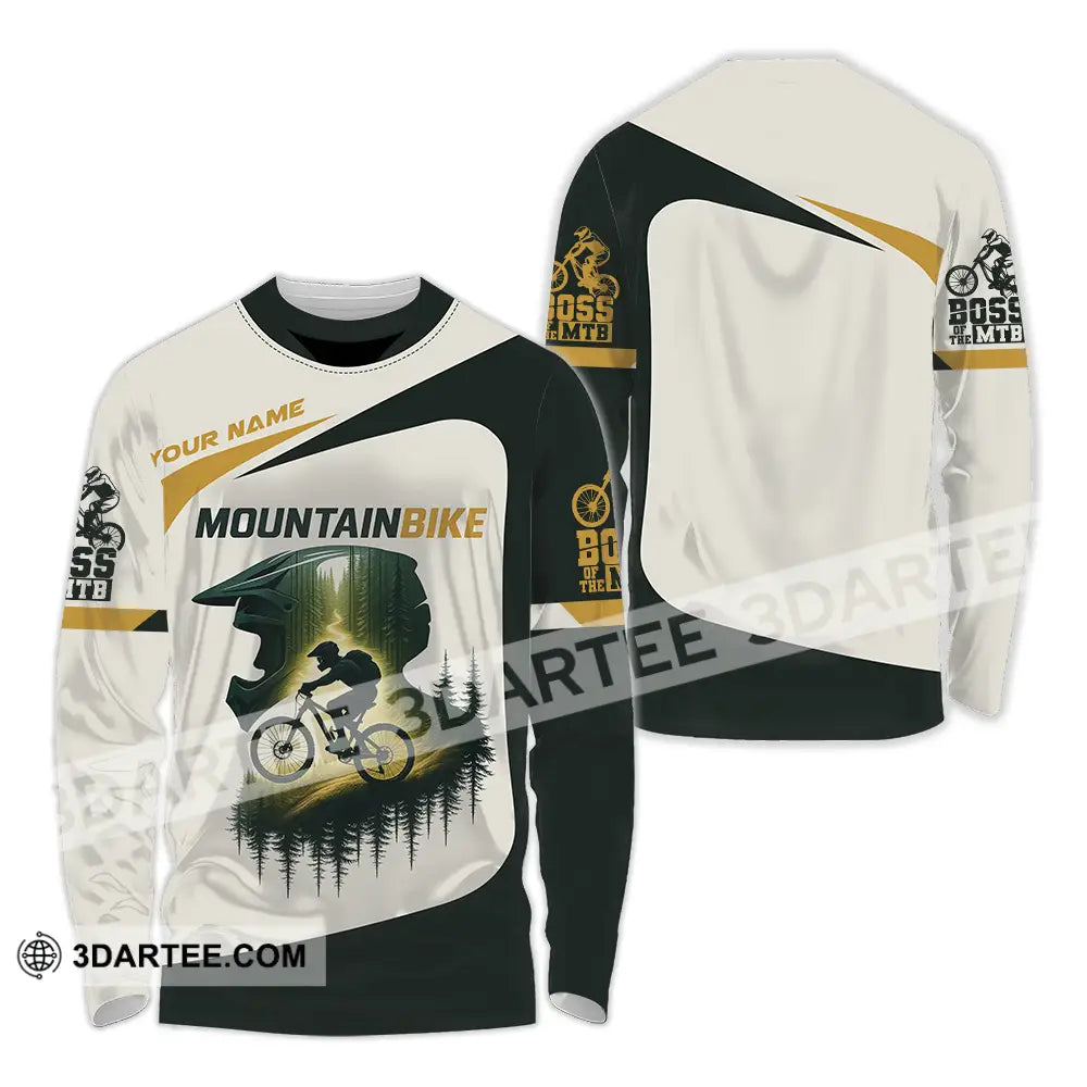 Unisex Shirt - Custom Mountain Bike Shirt Long Sleeve Shirt / S T-shirt