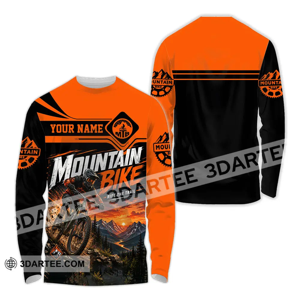 Unisex Shirt - Custom Mountain Bike Shirt - Long Sleeve Shirt / S - T-shirt