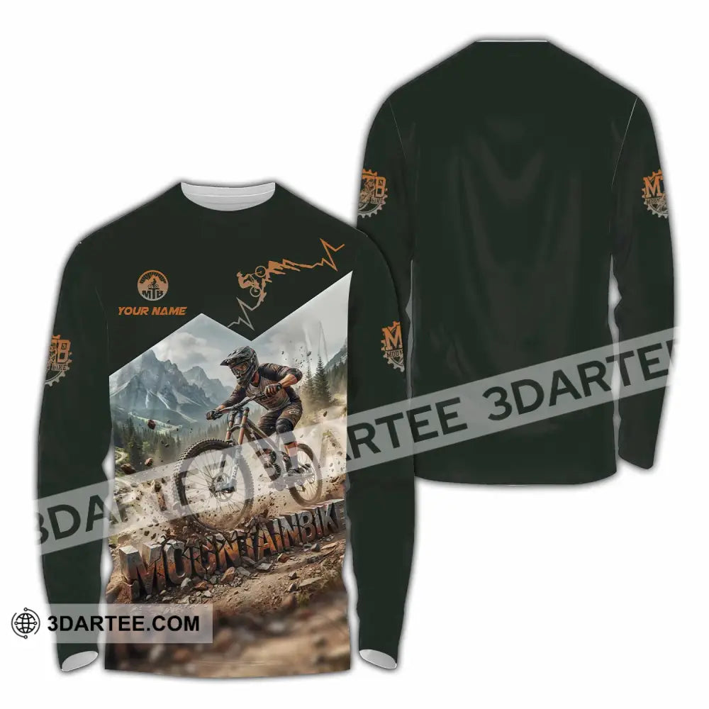 Unisex Shirt - Custom Mountain Bike Shirt - Long Sleeve Shirt / S - T-shirt