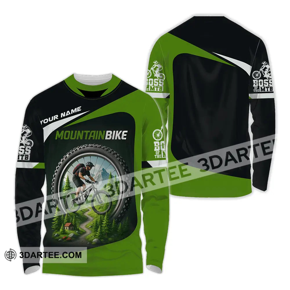Unisex Shirt - Custom Mountain Bike Shirt Long Sleeve Shirt / S T-shirt