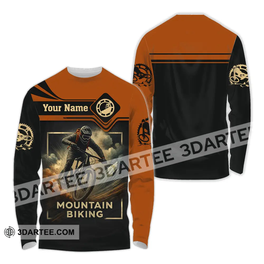Unisex Shirt - Custom Mountain Bike Shirt Long Sleeve Shirt / S T-shirt