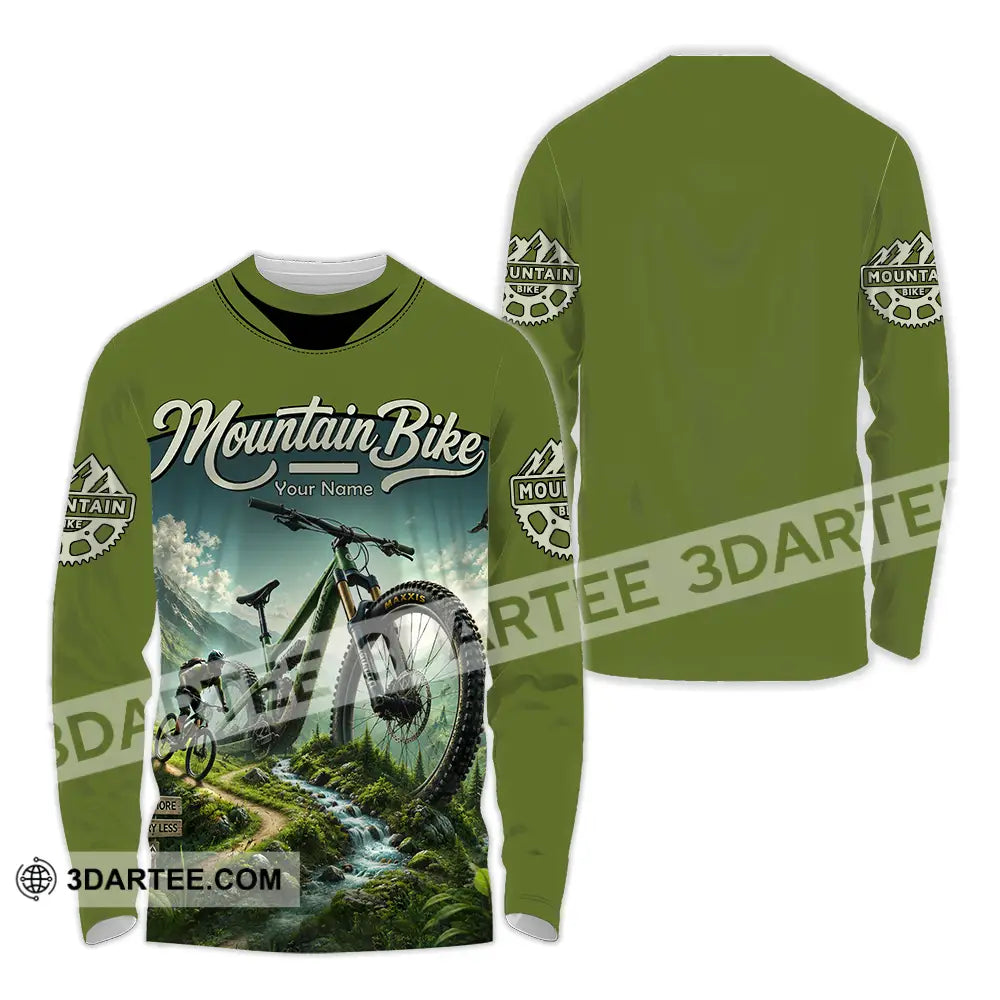 Unisex Shirt - Custom Mountain Bike Shirt - Long Sleeve Shirt / S - T-shirt