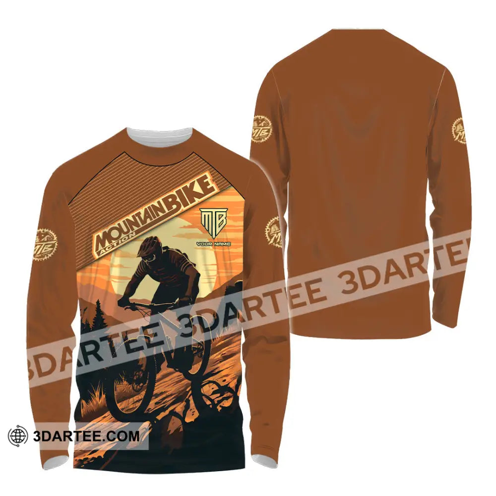 Unisex Shirt Custom Mountain Bike Shirt Long Sleeve Shirt / S T shirt