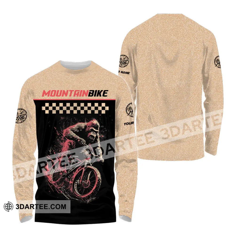 Unisex Shirt Custom Mountain Bike Shirt Long Sleeve Shirt / S T shirt