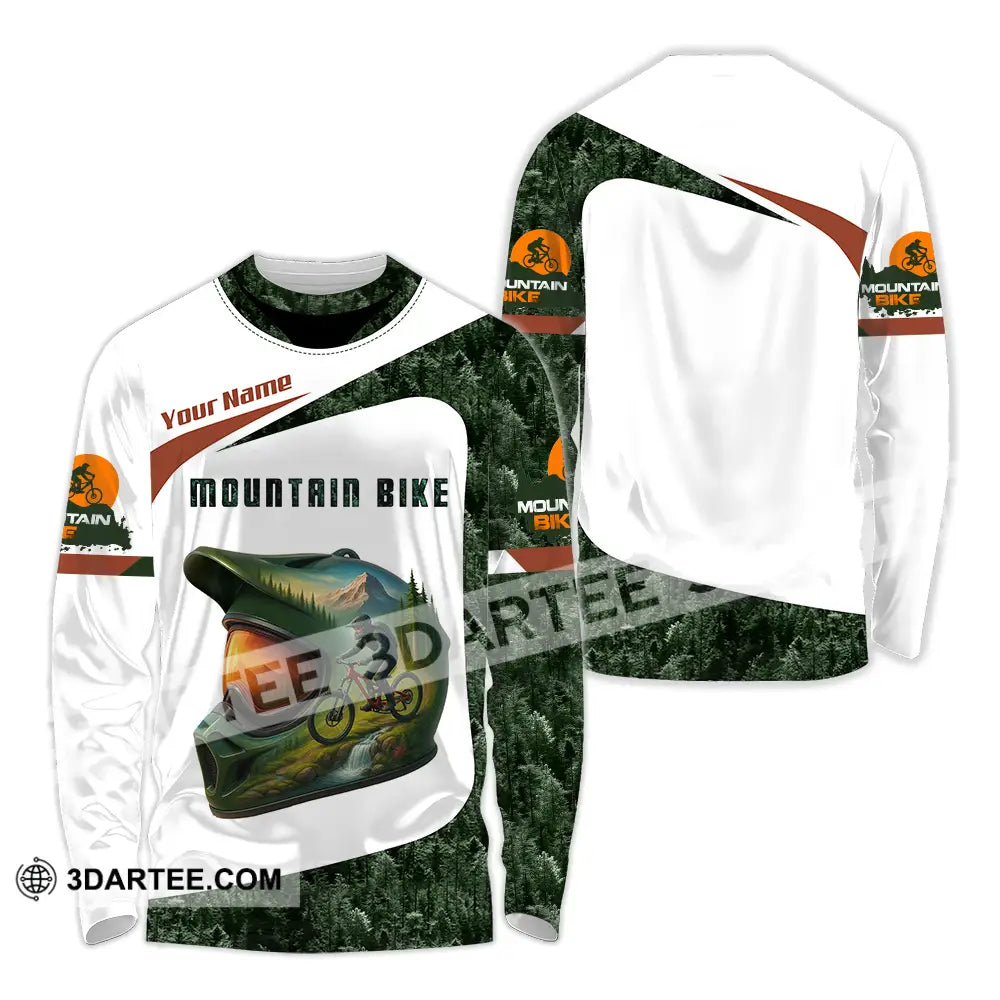 Unisex Shirt - Custom Mountain Bike Shirt Long Sleeve Shirt / S T-shirt