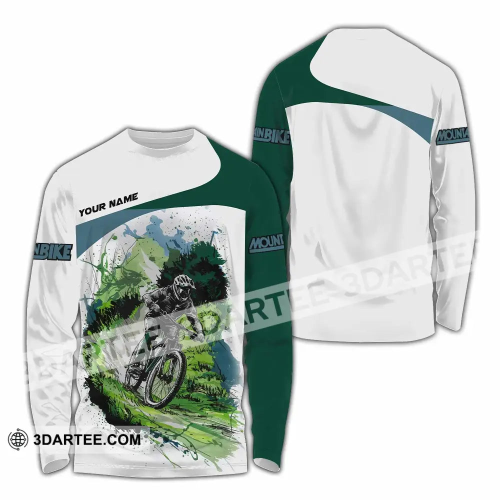 Unisex Shirt - Custom Mountain Bike MTB Shirt Long Sleeve Shirt / S T-shirt