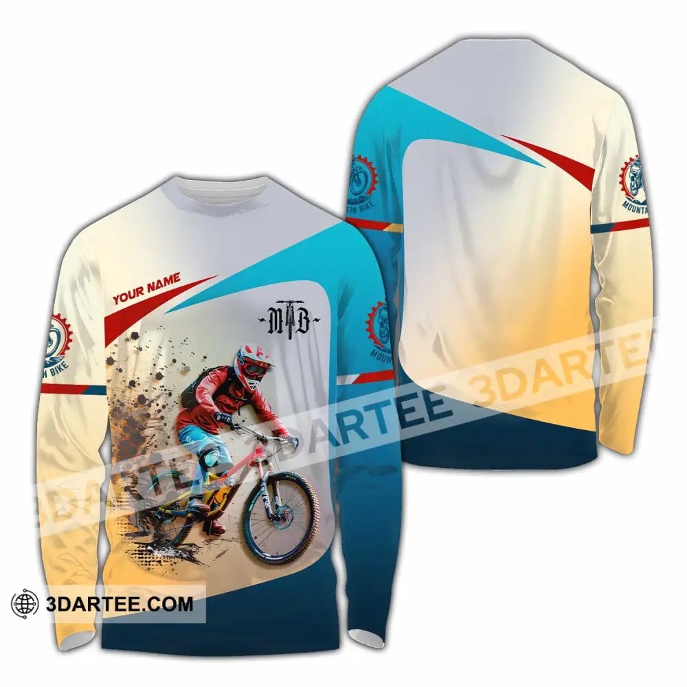 Unisex Shirt - Custom Mountain Bike MTB Shirt Long Sleeve Shirt / S T-shirt
