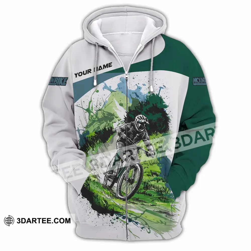 Unisex Shirt - Custom Mountain Bike MTB Shirt Zipper Hoodie / S T-shirt