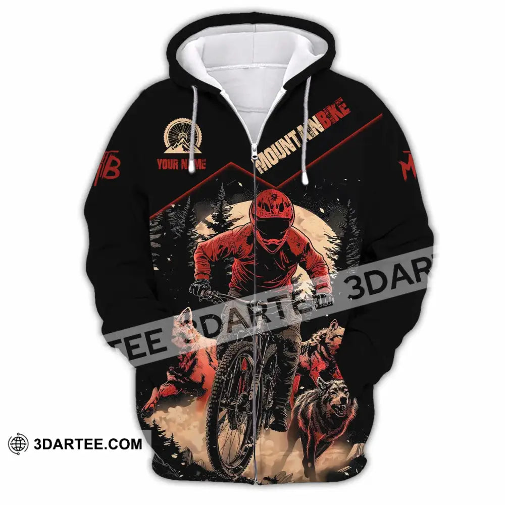 Unisex Shirt - Custom Mountain Bike Shirt Zipper Hoodie / S T-shirt