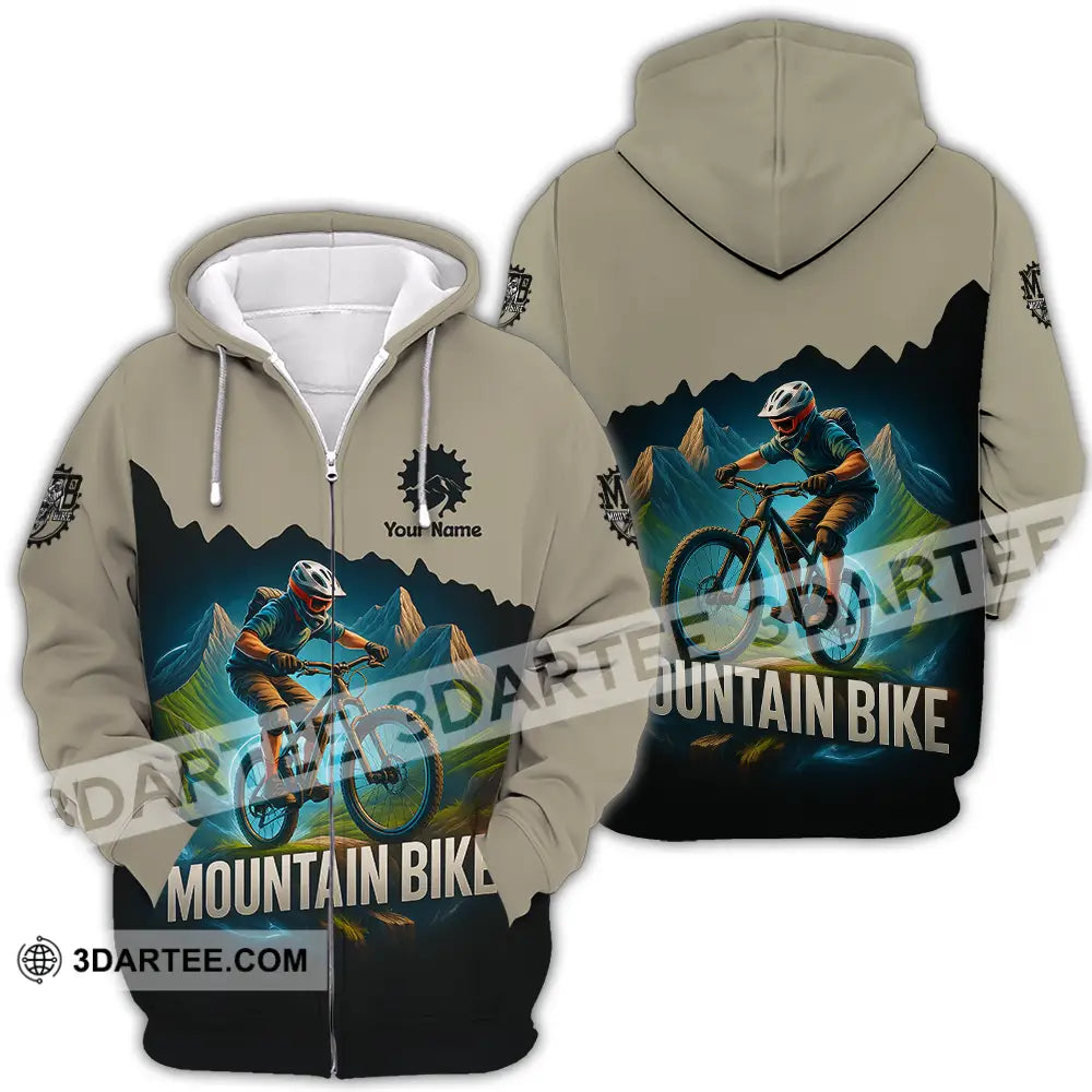 Unisex Shirt - Custom Mountain Bike Shirt Zipper Hoodie / S T-shirt