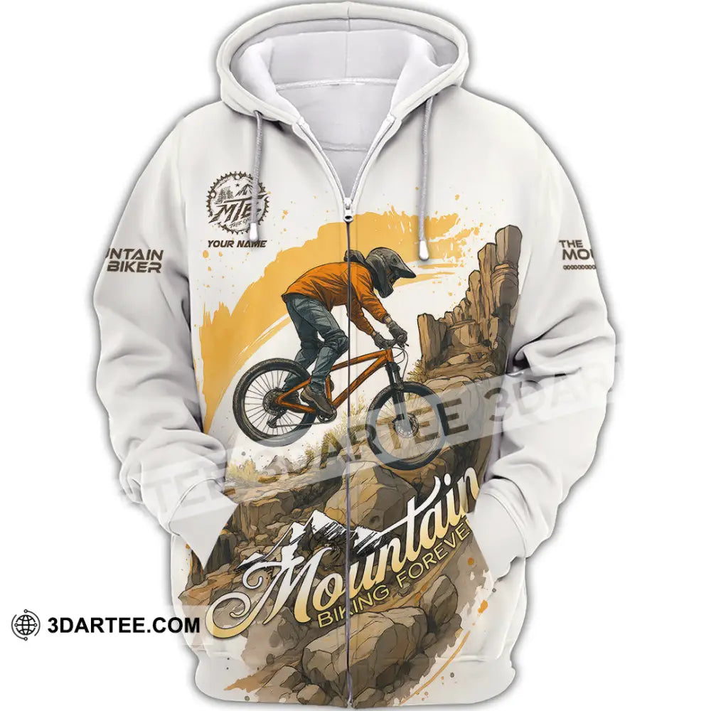 Unisex Shirt - Custom Mountain Bike Shirt Zipper Hoodie / S T-shirt
