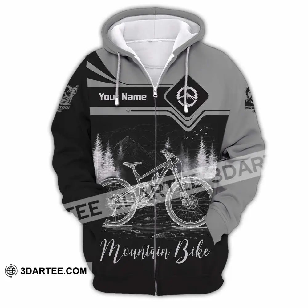 Unisex Shirt - Custom Mountain Bike Shirt - Zipper Hoodie / S - T-shirt