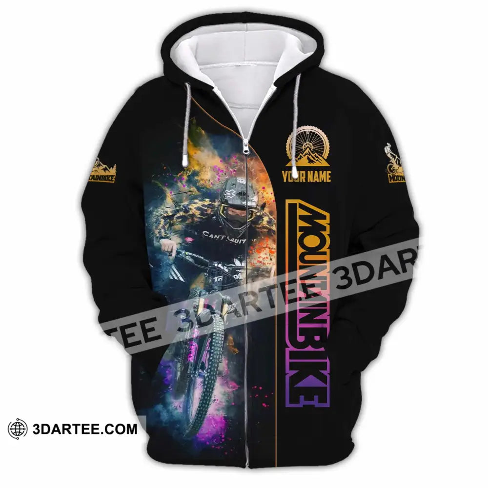 Unisex Shirt - Custom Mountain Bike Shirt Zipper Hoodie / S T-shirt