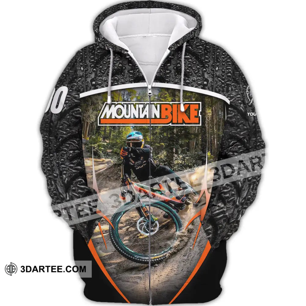 Unisex Shirt - Custom Mountain Bike Shirt Zipper Hoodie / S T-shirt