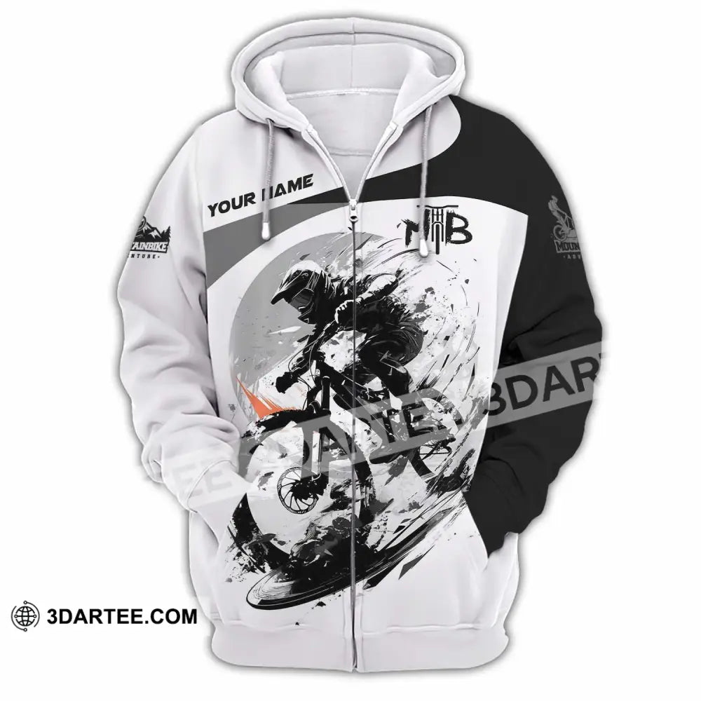 Unisex Shirt Custom Mountain Bike Shirt Zipper Hoodie / S T shirt