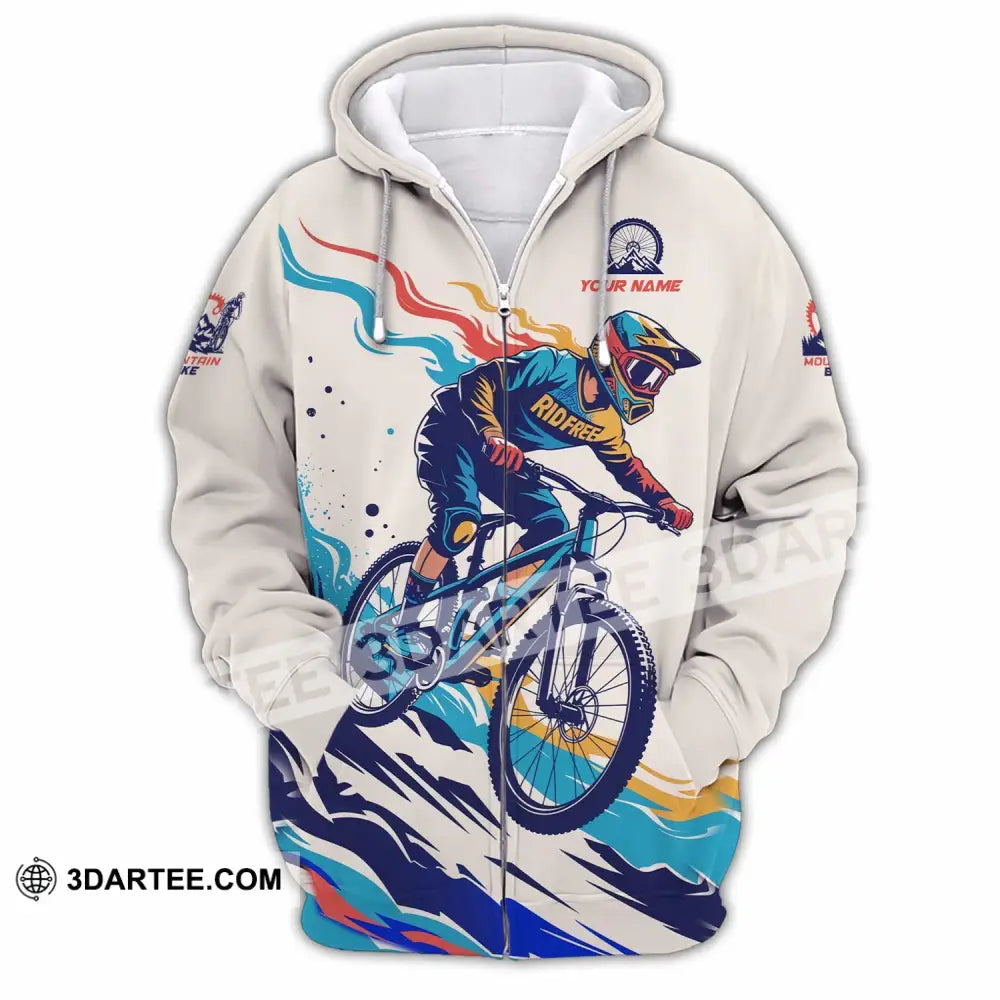Unisex Shirt - Custom Mountain Bike Shirt Zipper Hoodie / S T-shirt