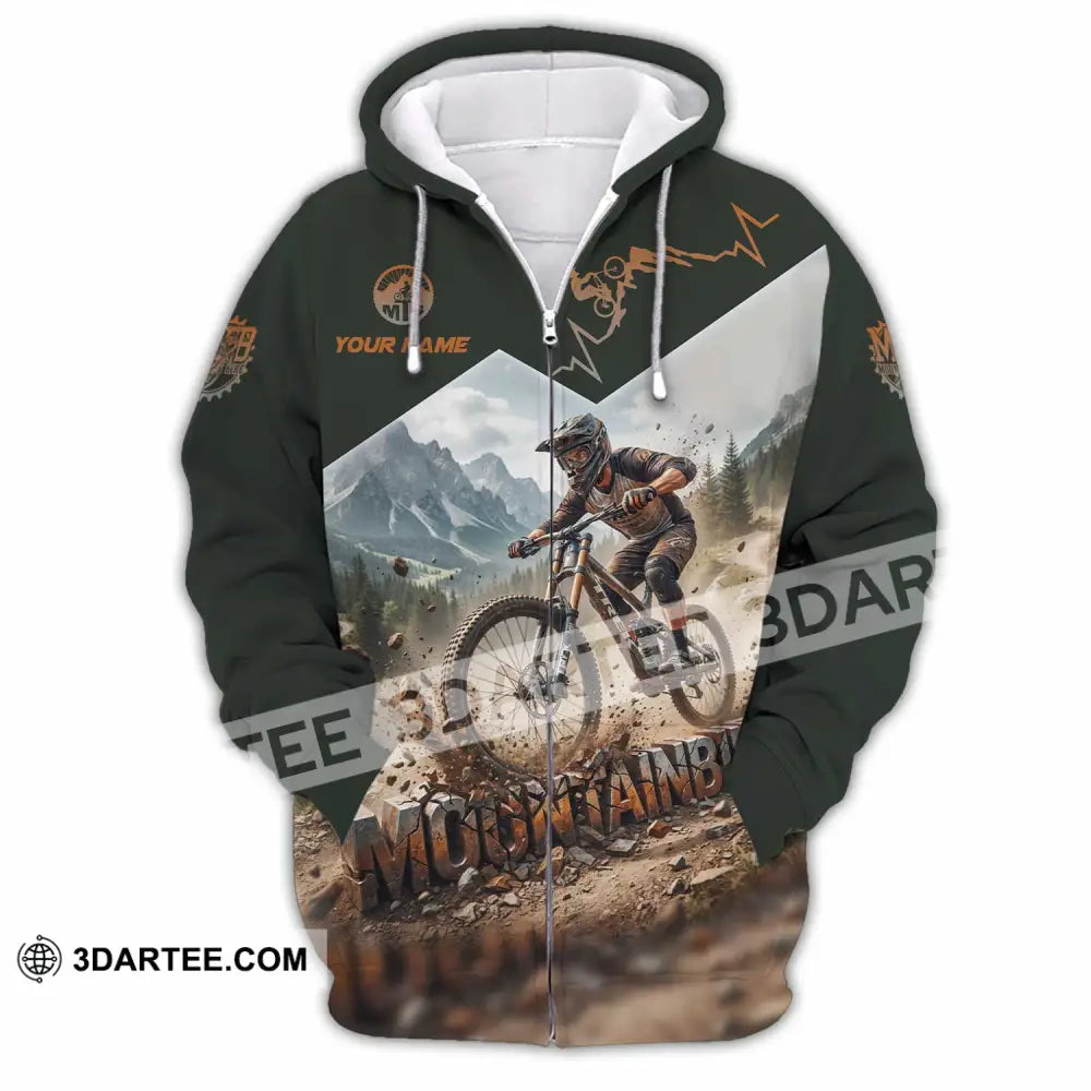 Unisex Shirt - Custom Mountain Bike Shirt - Zipper Hoodie / S - T-shirt