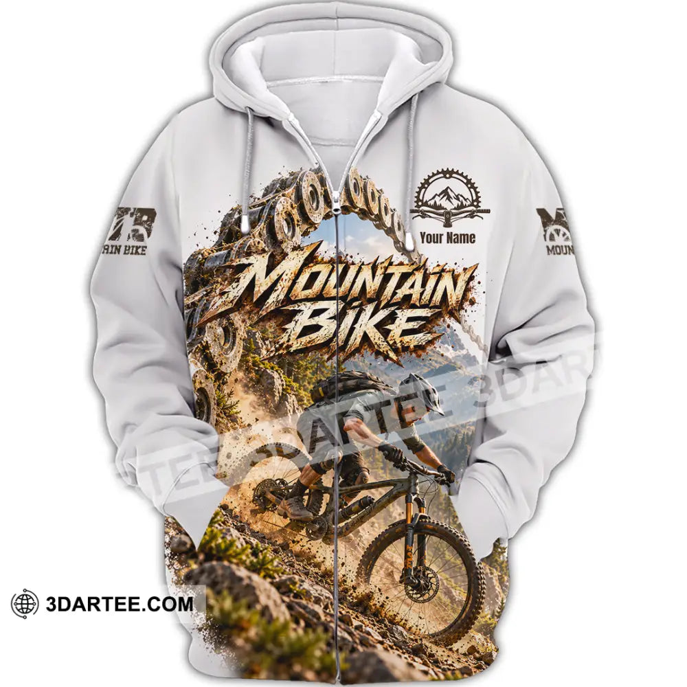 Unisex Shirt - Custom Mountain Bike Shirt - Zipper Hoodie / S - T-shirt