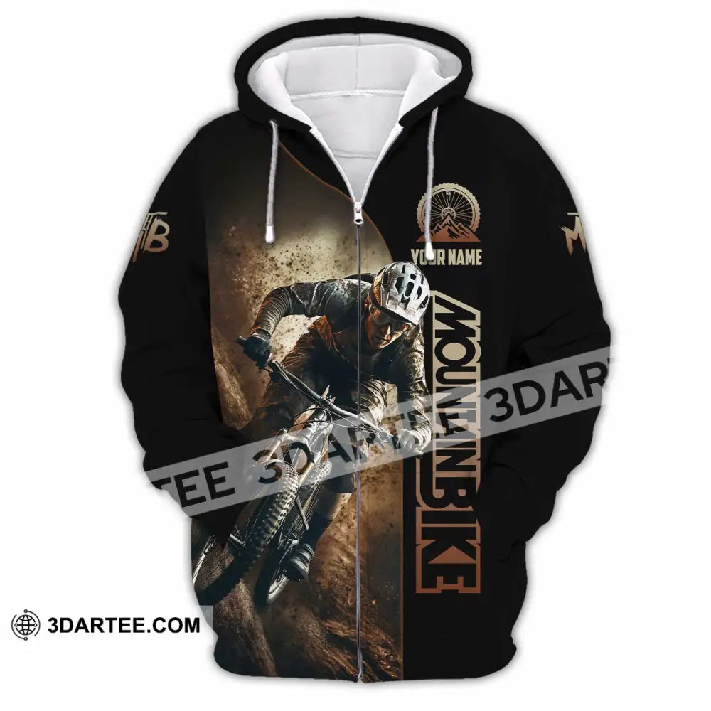 Unisex Shirt - Custom Mountain Bike Shirt Zipper Hoodie / S T-shirt