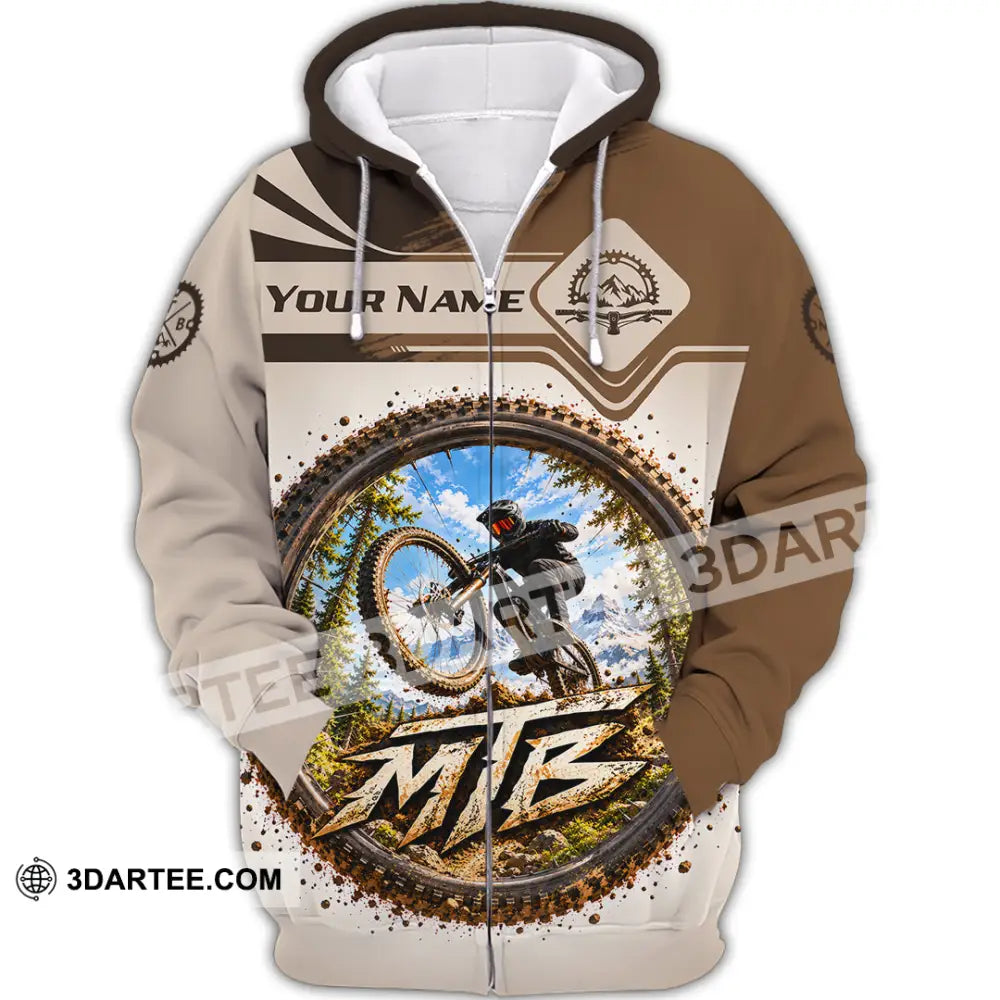 Unisex Shirt - Custom Mountain Bike Shirt - Zipper Hoodie / S - T-shirt
